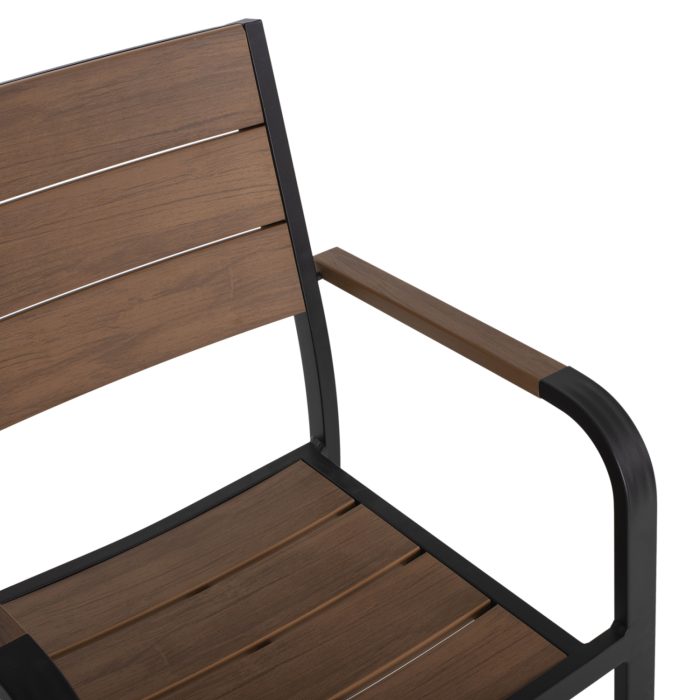 ΠΟΛΥΘΡΟΝΑ ΑΛΟΥΜΙΝΙΟΥ ΜΑΥΡΗ ΜΕ POLYWOOD FB95127.03 56x55x85,5Yεκ. - Image 8