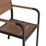 ΠΟΛΥΘΡΟΝΑ ΑΛΟΥΜΙΝΙΟΥ ΜΑΥΡΗ ΜΕ POLYWOOD FB95127.03 56x55x85,5Yεκ. - Image 9