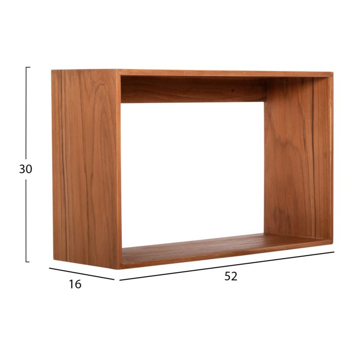 ΡΑΦΙΕΡΑ FB99830 3ΤΜΧ ΞΥΛΟ TEAK ΣΕ ΦΥΣΙΚΟ ΧΡΩΜΑ 60x20x38Υεκ - Image 4