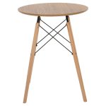 ΤΡΑΠΕΖΙ ΣΤΡΟΓΓΥΛΟ FB90060.04 ΦΥΣΙΚΟ ΧΡΩΜΑ MDF-ΠΟΔΙΑ ΟΞΙΑΣ ΣΕ ΦΥΣΙΚΟ ΧΡΩΜΑ Φ60Χ76Υεκ. - Image 3