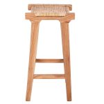 ΣΚΑΜΠΟ ΜΕΣΑΙΟΥ ΥΨΟΥΣ ΑΠΟ MINDI ΞΥΛΟ ΚΑΙ ΚΑΘΙΣΜΑ RATTAN 40X35X66Υεκ.FB99382.11 - Image 4