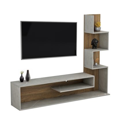 ΣΥΝΘΕΤΟ ΤΗΛΕΟΡΑΣΗΣ FB98908.14 ΜΕΛΑΜΙΝΗ ΓΚΡΙ STONE TEXTURE-ΦΥΣΙΚΟ 150x29,5x120Υεκ.