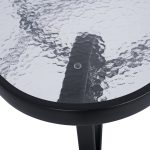 ΤΡΑΠΕΖΙ BRUNO 150X90Χ72Υεκ. ΓΚΡΙ ΜΕΤΑΛΛΙΚΟ ΜΕ ΓΥΑΛΙΝΗ ΕΠΙΦΑΝΕΙΑ FB5145.01 - Image 3