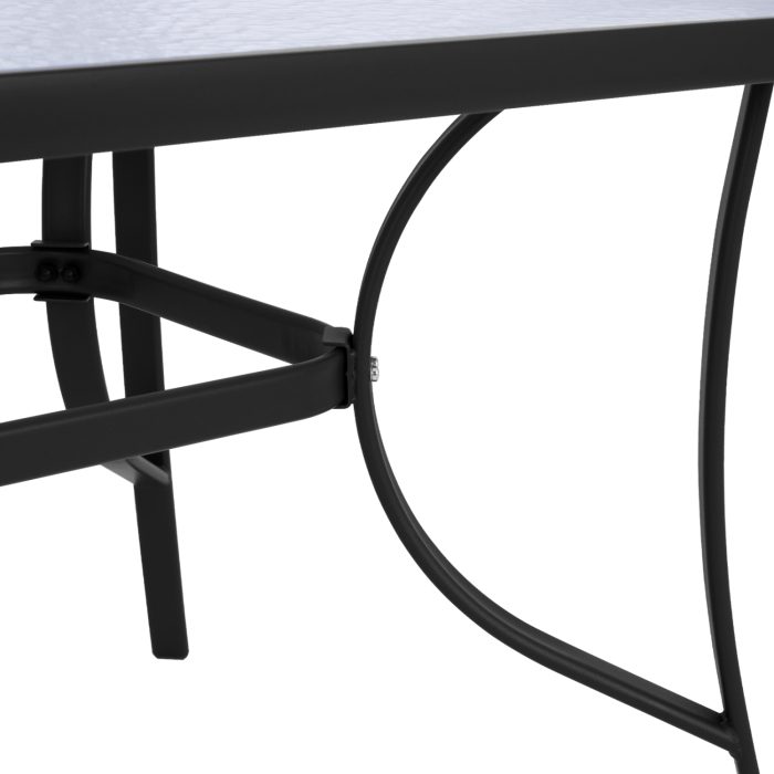 ΤΡΑΠΕΖΙ BRUNO 150X90Χ72Υεκ. ΓΚΡΙ ΜΕΤΑΛΛΙΚΟ ΜΕ ΓΥΑΛΙΝΗ ΕΠΙΦΑΝΕΙΑ FB5145.01 - Image 4