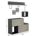 ΕΠΙΠΛΟ ΕΙΣΟΔΟΥ FB98957.11 ΜΕΛΑΜΙΝΗ ΣΕ SONAMA-ΓΚΡΙ 120x20x72Υ εκ. - Image 2