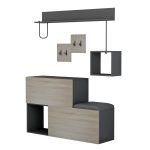 ΕΠΙΠΛΟ ΕΙΣΟΔΟΥ FB98957.11 ΜΕΛΑΜΙΝΗ ΣΕ SONAMA-ΓΚΡΙ 120x20x72Υ εκ. - Image 4