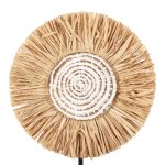 ΕΠΙΤΡΑΠΕΖΙΟ ΔΙΑΚΟΣΜΗΤΙΚΟ FB94224 ΙΝΕΣ RAFFIA ΣΕ ΦΥΣΙΚΟ-ΜΑΥΡΗ ΞΥΛΙΝΗ ΒΑΣΗ 18x9x43Υεκ. - Image 4