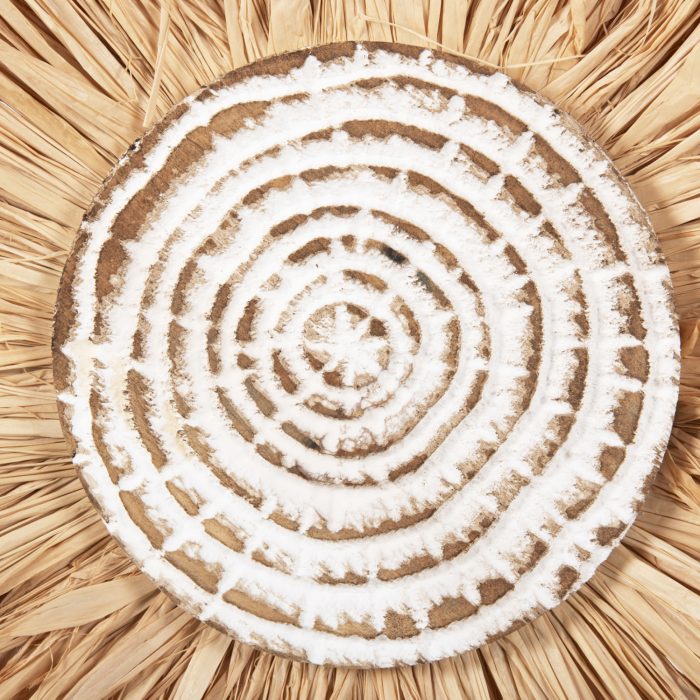 ΕΠΙΤΡΑΠΕΖΙΟ ΔΙΑΚΟΣΜΗΤΙΚΟ FB94224 ΙΝΕΣ RAFFIA ΣΕ ΦΥΣΙΚΟ-ΜΑΥΡΗ ΞΥΛΙΝΗ ΒΑΣΗ 18x9x43Υεκ. - Image 5