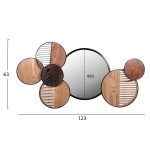 ΚΑΘΡΕΠΤΗΣ ΤΟΙΧΟΥ ΣΤΡΟΓΓΥΛΟΣ FB94217 MDF-BLACK METAL 123x5x63Υεκ. - Image 2