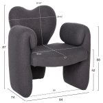 ΠΟΛΥΘΡΟΝΑ FB99777.01 ΓΚΡΙ TEDDY ΥΦΑΣΜΑ 84x74x87Yεκ. - Image 2