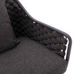ΣΕΤ ΣΑΛΟΝΙΟΥ 4ΤΜΧ ΜΕ ΜΕΤΑΛΛΙΚΟ ΣΚΕΛΕΤΟ ΚΑΙ WICKER ΓΚΡΙ FB95711 - Image 7