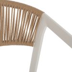 ΣΚΑΜΠΟ ΑΛΟΥΜΙΝΙΟΥ ΛΕΥΚΟ ΜΕ ΜΠΡΑΤΣΑ RATTAN & TEXTLINE 56x58x105Yεκ. FB95892.22 - Image 7