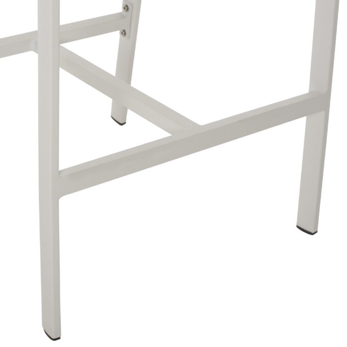 ΣΚΑΜΠΟ ΑΛΟΥΜΙΝΙΟΥ ΛΕΥΚΟ ΜΕ ΜΠΡΑΤΣΑ RATTAN & TEXTLINE 56x58x105Yεκ. FB95892.22 - Image 8