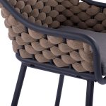 ΣΚΑΜΠΟ ΜΕ ΜΕΤΑΛΛΙΚΟ ΣΚΕΛΕΤΟ ΚΑΙ ΜΠΕΖ WICKER ΣΧΟΙΝΙ FB95715 54x54x103 εκ. - Image 8