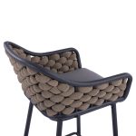 ΣΚΑΜΠΟ ΜΕ ΜΕΤΑΛΛΙΚΟ ΣΚΕΛΕΤΟ ΚΑΙ ΜΠΕΖ WICKER ΣΧΟΙΝΙ FB95715 54x54x103 εκ. - Image 9