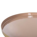 ΤΡΑΠΕΖΙ ΒΟΗΘΗΤΙΚΟ ΣΤΡΟΓΓΥΛΟ FB94384.10 ΜΕΤΑΛΛΟ ΣΕ ΣΟΜΟΝ-ΜΠΕΖ Φ35,5x44,5Υ εκ. - Image 9