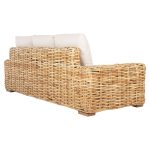 ΚΑΝΑΠΕΣ ΤΡΙΘΕΣΙΟΣ ΕΞ.ΧΩΡΟΥ FB99808 ΞΥΛΟ MANGO-RATTAN ΦΥΣΙΚΟ-ΛΕΥΚΑ ΜΑΞΙΛΑΡΙΑ 216x88x85Υεκ - Image 5