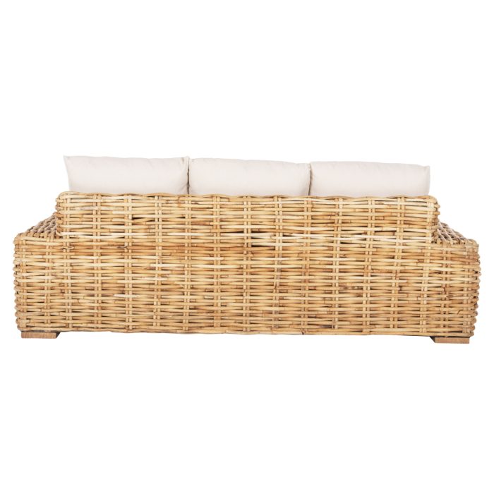 ΚΑΝΑΠΕΣ ΤΡΙΘΕΣΙΟΣ ΕΞ.ΧΩΡΟΥ FB99808 ΞΥΛΟ MANGO-RATTAN ΦΥΣΙΚΟ-ΛΕΥΚΑ ΜΑΞΙΛΑΡΙΑ 216x88x85Υεκ - Image 6