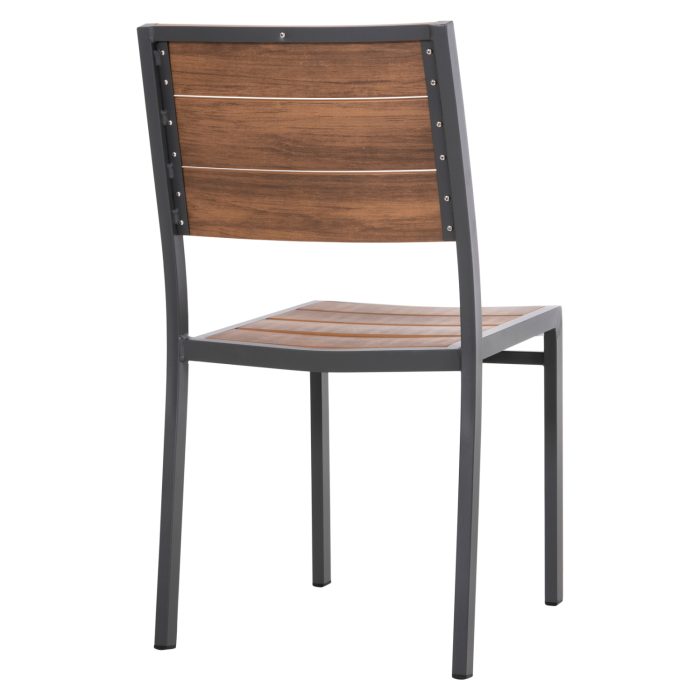 ΚΑΡΕΚΛΑ ΑΛΟΥΜΙΝΙΟΥ FB96063.02 ΣΚΟΥΡΟ ΓΚΡΙ ΜΕ POLYWOOD 46x52x86Υεκ. - Image 5
