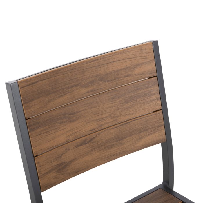 ΚΑΡΕΚΛΑ ΑΛΟΥΜΙΝΙΟΥ FB96063.02 ΣΚΟΥΡΟ ΓΚΡΙ ΜΕ POLYWOOD 46x52x86Υεκ. - Image 7