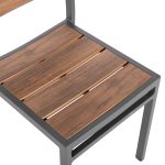 ΚΑΡΕΚΛΑ ΑΛΟΥΜΙΝΙΟΥ FB96063.02 ΣΚΟΥΡΟ ΓΚΡΙ ΜΕ POLYWOOD 46x52x86Υεκ. - Image 8