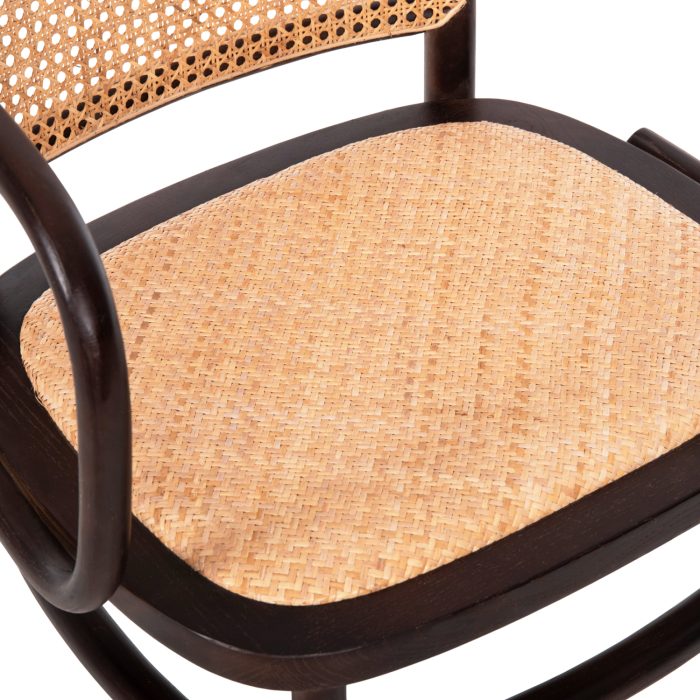 ΠΟΛΥΘΡΟΝΑ FB98748 ΞΥΛΟ ΟΞΙΑΣ ΣΕ ΚΑΦΕ-ΠΛΕΞΗ RATTAN ΣΕ ΦΥΣΙΚΟ 55x55x90Yεκ - Image 8