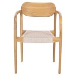 ΠΟΛΥΘΡΟΝΑ FB99636.07 ΞΥΛΟ TEAK ΦΥΣΙΚΟ & ΜΠΕΖ ΣΧΟΙΝΙ 55x54x80Yεκ. - Image 3