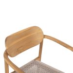 ΠΟΛΥΘΡΟΝΑ FB99636.07 ΞΥΛΟ TEAK ΦΥΣΙΚΟ & ΜΠΕΖ ΣΧΟΙΝΙ 55x54x80Yεκ. - Image 7