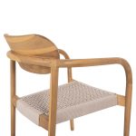 ΠΟΛΥΘΡΟΝΑ FB99636.07 ΞΥΛΟ TEAK ΦΥΣΙΚΟ & ΜΠΕΖ ΣΧΟΙΝΙ 55x54x80Yεκ. - Image 9