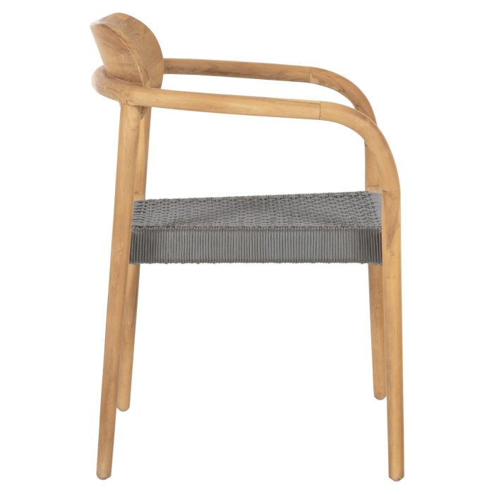 ΠΟΛΥΘΡΟΝΑ FB99636.08 ΞΥΛΟ TEAK ΦΥΣΙΚΟ & ΓΚΡΙ ΣΧΟΙΝΙ 55x54x80Yεκ. - Image 4