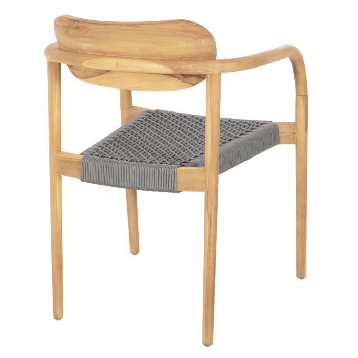 ΠΟΛΥΘΡΟΝΑ FB99636.08 ΞΥΛΟ TEAK ΦΥΣΙΚΟ & ΓΚΡΙ ΣΧΟΙΝΙ 55x54x80Yεκ. - Image 5