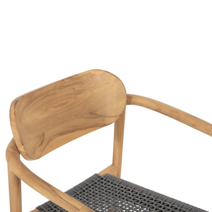 ΠΟΛΥΘΡΟΝΑ FB99636.08 ΞΥΛΟ TEAK ΦΥΣΙΚΟ & ΓΚΡΙ ΣΧΟΙΝΙ 55x54x80Yεκ. - Image 7