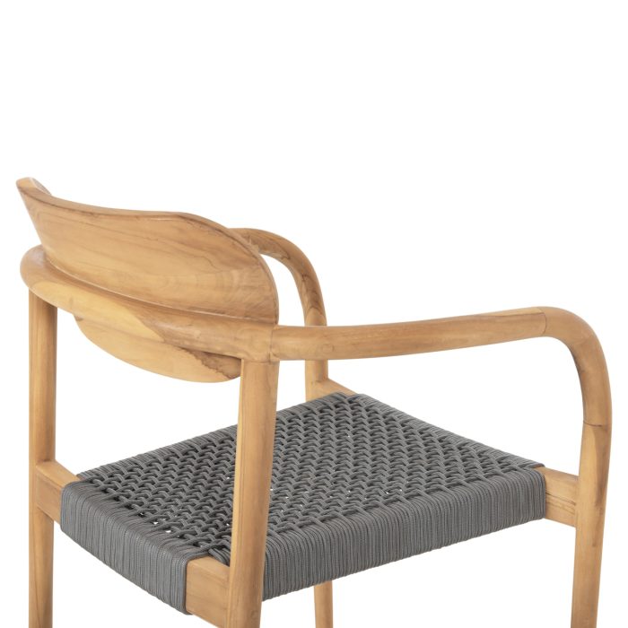 ΠΟΛΥΘΡΟΝΑ FB99636.08 ΞΥΛΟ TEAK ΦΥΣΙΚΟ & ΓΚΡΙ ΣΧΟΙΝΙ 55x54x80Yεκ. - Image 9