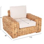 ΠΟΛΥΘΡΟΝΑ FB99810 ΞΥΛΟ MANGO-RATTAN ΦΥΣΙΚΟ-ΛΕΥΚΑ ΜΑΞΙΛΑΡΙΑ 110x88x70-85Υεκ. - Image 2