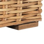 ΠΟΛΥΘΡΟΝΑ FB99810 ΞΥΛΟ MANGO-RATTAN ΦΥΣΙΚΟ-ΛΕΥΚΑ ΜΑΞΙΛΑΡΙΑ 110x88x70-85Υεκ. - Image 9