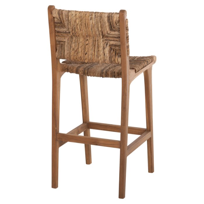 ΣΚΑΜΠΟ ΜΠΑΡ FB99841 ΞΥΛO TEAK ΣΕ ΦΥΣΙΚΟ-ΨΑΘΑ 46x55x105Υ εκ. - Image 5