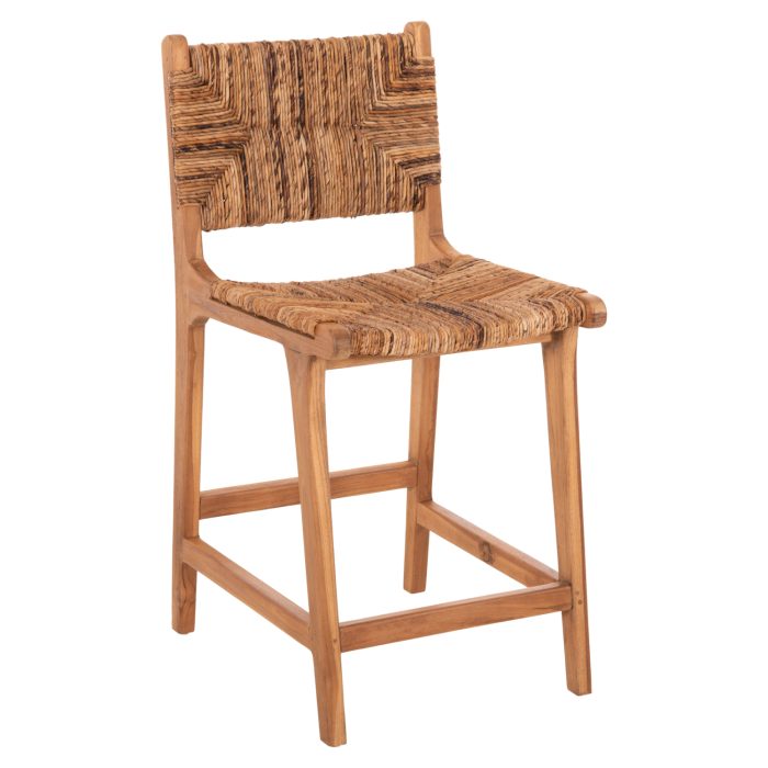 ΣΚΑΜΠΟ ΜΠΑΡ FB99842 ΞΥΛO TEAK ΣΕ ΦΥΣΙΚΟ-ΨΑΘΑ 46x55x96Υεκ. - Image 1