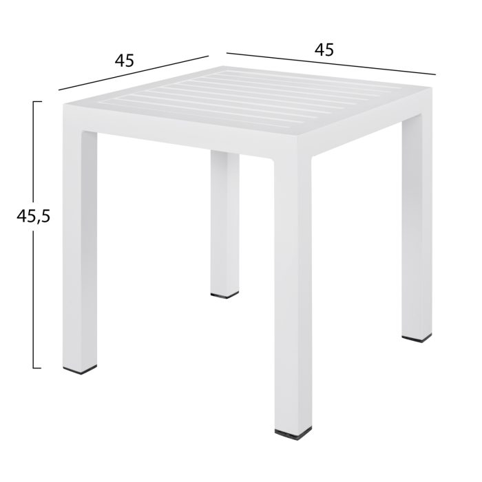 ΤΡΑΠΕΖΙ ΑΛΟΥΜΙΝΙΟΥ FB95402.01 ΛΕΥΚΟ 45x45x45,5 εκ. - Image 2