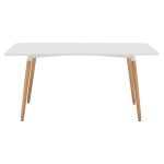 ΤΡΑΠΕΖΙ FB98697.01, ΛΕΥΚΟ MDF, ΞΥΛΙΝΑ ΠΟΔΙΑ ΟΞΙΑ,160Χ90X74,5Υ εκ - Image 3