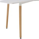 ΤΡΑΠΕΖΙ FB98697.01, ΛΕΥΚΟ MDF, ΞΥΛΙΝΑ ΠΟΔΙΑ ΟΞΙΑ,160Χ90X74,5Υ εκ - Image 4