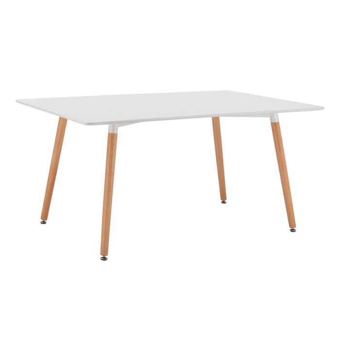 ΤΡΑΠΕΖΙ FB98697.01, ΛΕΥΚΟ MDF, ΞΥΛΙΝΑ ΠΟΔΙΑ ΟΞΙΑ,160Χ90X74,5Υ εκ - Image 1