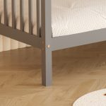 ΚΡΕΒΑΤΙ ΚΟΥΚΕΤΑ ΠΑΙΔΙΚΟ FB9682.05 ΞΥΛΟ ΠΕΥΚΟΥ ΣΕ ΓΚΡΙ- ΣΤΡΩΜΑΤΑ 190x90εκ - Image 9