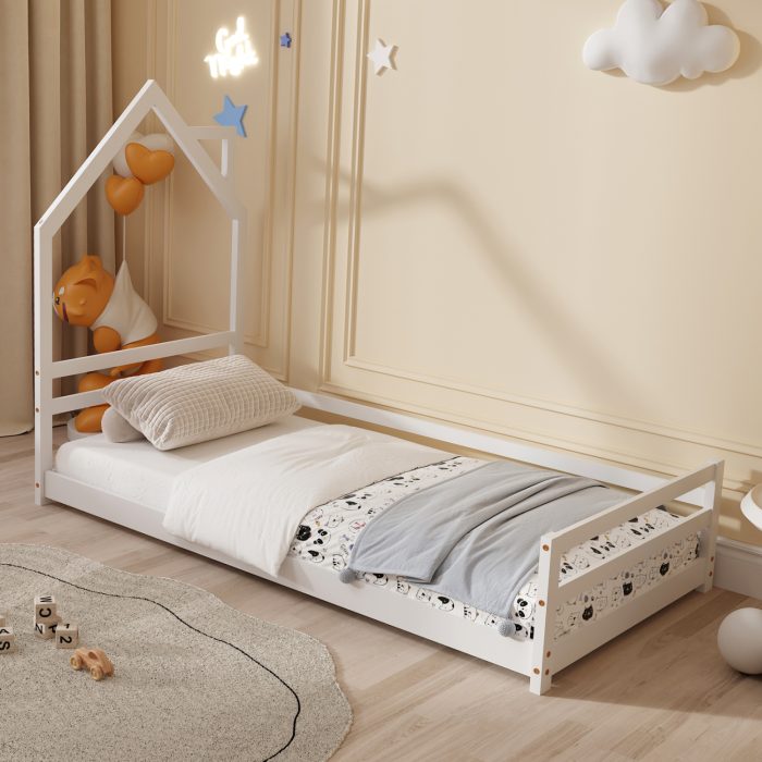 ΚΡΕΒΑΤΙ ΠΑΙΔΙΚΟ FB9676.03 τ.MONTESSORI ΞΥΛΟ ΠΕΥΚΟ ΛΕΥΚΟ- 190x90εκ - Image 2