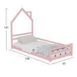 ΚΡΕΒΑΤΙ ΠΑΙΔΙΚΟ FB9676.06 τ.MONTESSORI ΞΥΛΟ ΠΕΥΚΟ ΡΟΖ- 190x90εκ - Image 3