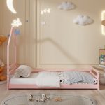 ΚΡΕΒΑΤΙ ΠΑΙΔΙΚΟ FB9676.06 τ.MONTESSORI ΞΥΛΟ ΠΕΥΚΟ ΡΟΖ- 190x90εκ - Image 4