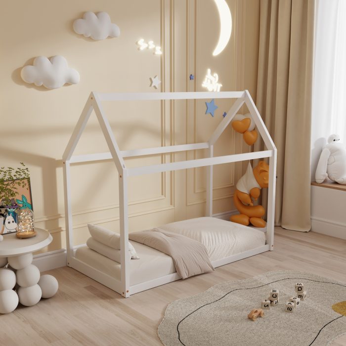 ΚΡΕΒΑΤΙ ΠΑΙΔΙΚΟ FB9677.03 τ.MONTESSORI ΞΥΛΟ ΠΕΥΚΟ ΛΕΥΚΟ- 190x90εκ - Image 5