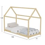 ΚΡΕΒΑΤΙ ΠΑΙΔΙΚΟ FB9678.01 τ.MONTESSORI ΞΥΛΟ ΠΕΥΚΟ ΦΥΣΙΚΟ- 140x70εκ - Image 3
