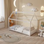 ΚΡΕΒΑΤΙ ΠΑΙΔΙΚΟ FB9678.03 τ.MONTESSORI ΞΥΛΟ ΠΕΥΚΟ ΛΕΥΚΟ- 140x70εκ - Image 2
