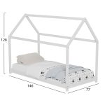ΚΡΕΒΑΤΙ ΠΑΙΔΙΚΟ FB9678.03 τ.MONTESSORI ΞΥΛΟ ΠΕΥΚΟ ΛΕΥΚΟ- 140x70εκ - Image 3