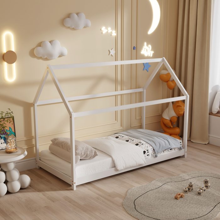 ΚΡΕΒΑΤΙ ΠΑΙΔΙΚΟ FB9678.03 τ.MONTESSORI ΞΥΛΟ ΠΕΥΚΟ ΛΕΥΚΟ- 140x70εκ - Image 5